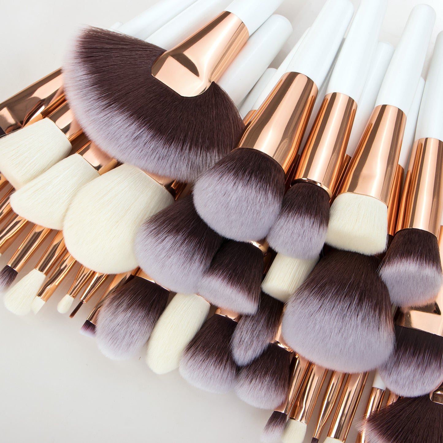 GLANDS 40 Professional Makeup Brushes Set (40PcsWhite short  Handles, Comfortable To Hold And Easy To Use. Full Face Travel Make up Brushes Set Professional With Case.